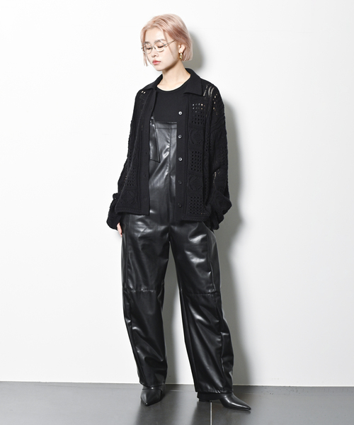 CITYSHOP（シティーショップ）の「《追加》CROCHET STYLE SHIRTS：ニット（ニット/セーター・レディース・ブラック/アイボリー・FREE）」の22枚目の写真