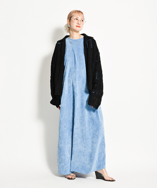 CITYSHOP（シティーショップ）の「《追加》CROCHET STYLE SHIRTS：ニット（ニット/セーター・レディース・ブラック/アイボリー・FREE）」の17枚目の写真