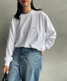 [DANTON/ダントン] ワンポイントロゴ クルーネックロンT