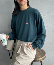 [DANTON/ダントン] ワンポイントロゴ クルーネックロンT