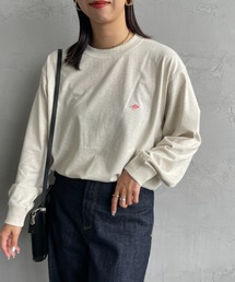 [DANTON/ダントン] ワンポイントロゴ クルーネックロンT