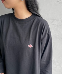 [DANTON/ダントン] ワンポイントロゴ クルーネックロンT