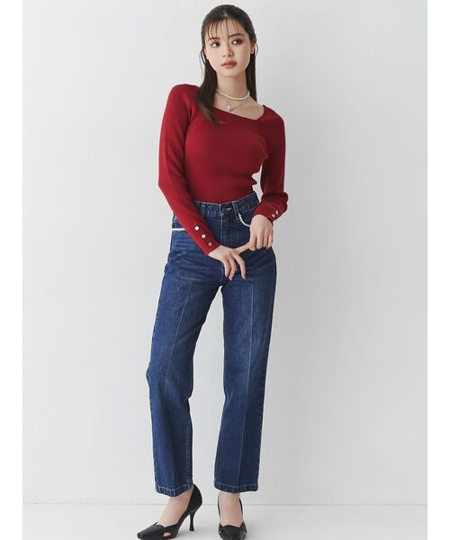 RESEXXY(リゼクシー)の「シンプルデザインニットトップス(ニット/セーター・レディース・ホワイト/レッド/ブルー/ブラック・FREE)」の16枚目の写真