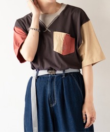 DOUBLE NAME | 配色クレイジーポケTEE(Tシャツ/カットソー)