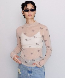 MAISON SPECIAL | 【24AUTUMN PRE-ORDER】BLESSING Flocky Print Turtleneck Tops/BLESSINGフロッキータートルトップス【MAISON SPECIAL/メゾンスペシャル】(Tシャツ/カットソー)