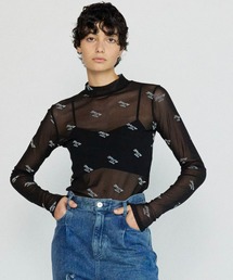 MAISON SPECIAL | BLESSING Flocky Print Turtleneck Tops/BLESSINGフロッキータートルトップス【MAISON SPECIAL/メゾンスペシャル】(Tシャツ/カットソー)