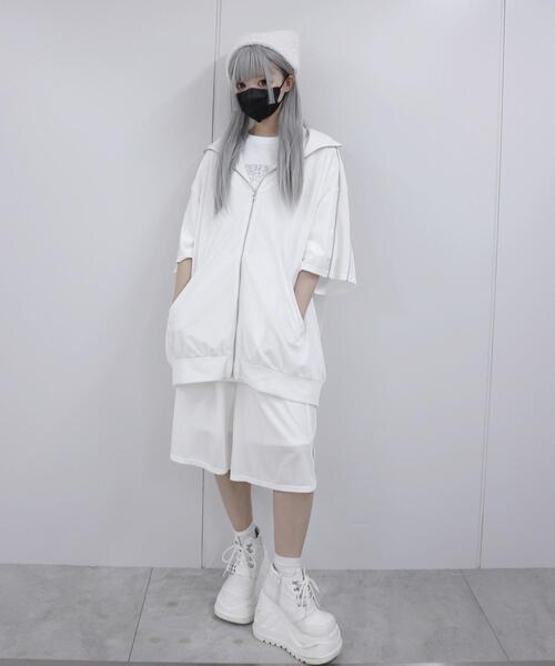 Whinny(ホワイニー)の「Whinny/ベロキラの半袖(ジャージ・レディース・ブラック/ホワイト/グレー・FREE)」の5枚目の写真