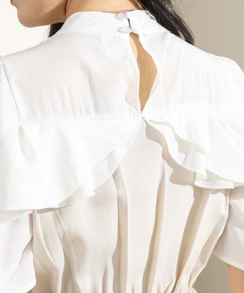 Lace Ladies(レースレディース)の「プチハイネック フリル フェイクレイヤード ロング ワンピース(ワンピース・レディース・アイボリー/ブラック/グレー・S/FREE)」の20枚目の写真