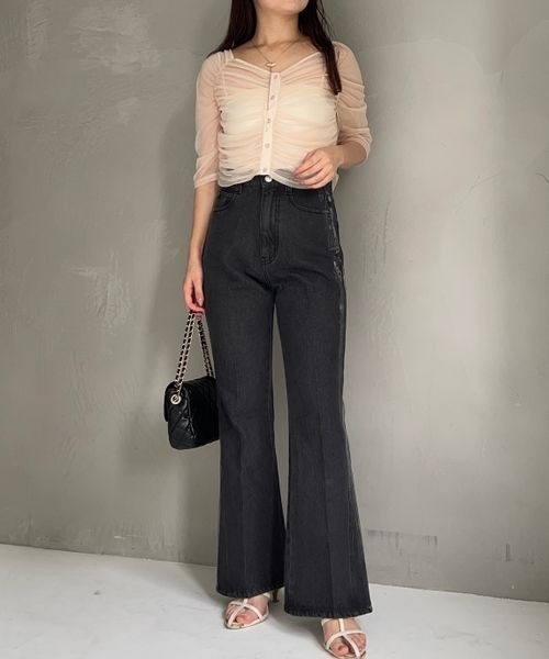 mysty woman（ミスティウーマン）の「シャーリングラメシアートップス　140923（Tシャツ/カットソー・レディース・オフホワイト/ライトグレー/ブラック・FREE）」の14枚目の写真