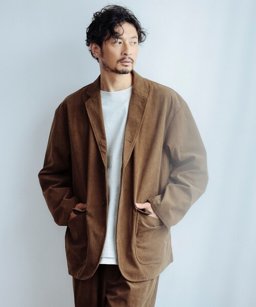 B:MING by BEAMS（ビーミングバイビームス）の「コーデュロイ ドロップショルダー 3ボタン ジャケット(セットアップ対応)（テーラードジャケット・メンズ・ブラック/ブラウン・SMALL/MEDIUM/LARGE/X-LARGE）」の15枚目の写真