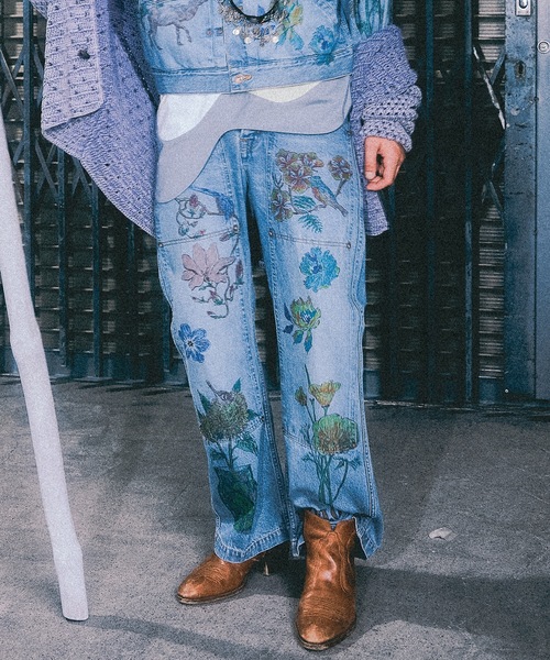 amok アモク パンツ PAINT SHRINK PRINT PANTS amok アモク パンツ PAINT SHRINK PRINT PANTS