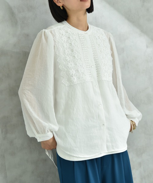 セール】Eボイル＊レース長袖シャツ（シャツ/ブラウス）｜INTERPLANET