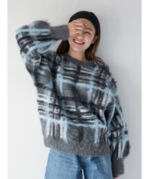 Ungrid | チェックジャカードルーズニット(ニット/セーター)