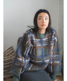Ungrid | チェックジャカードルーズニット(ニット/セーター)