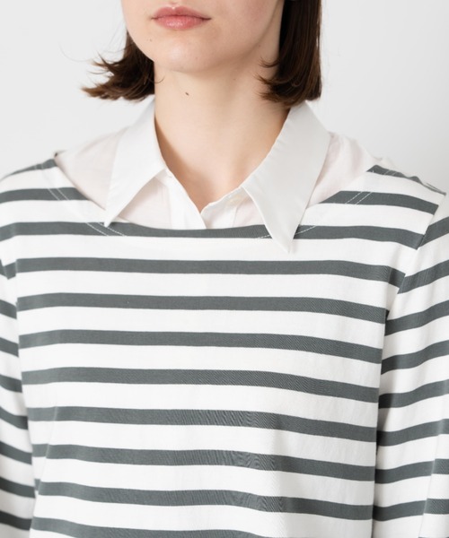 Formeque(フォルミーク)の「【Formeque】フレアスリーブボーダートップス(Tシャツ/カットソー・レディース・グリーン/ブラック・FREE)」の20枚目の写真