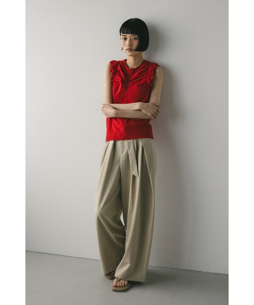 STYLEMIXER（スタイルミキサー）の「ショルダーギャザータンクトップ（タンクトップ・レディース・ホワイト/レッド/ブラック・FREE）」の22枚目の写真