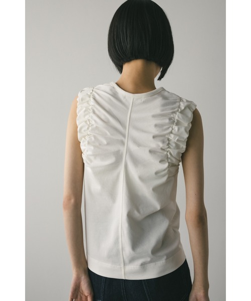 STYLEMIXER（スタイルミキサー）の「ショルダーギャザータンクトップ（タンクトップ・レディース・ホワイト/レッド/ブラック・FREE）」の7枚目の写真