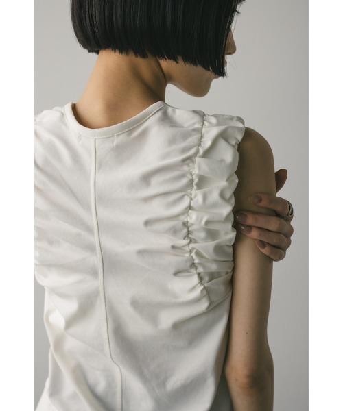 STYLEMIXER（スタイルミキサー）の「ショルダーギャザータンクトップ（タンクトップ・レディース・ホワイト/レッド/ブラック・FREE）」の10枚目の写真