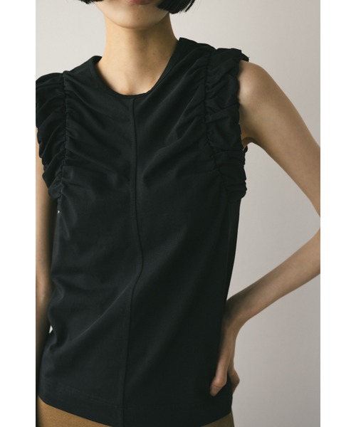 STYLEMIXER（スタイルミキサー）の「ショルダーギャザータンクトップ（タンクトップ・レディース・ホワイト/レッド/ブラック・FREE）」の15枚目の写真