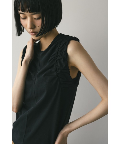 STYLEMIXER（スタイルミキサー）の「ショルダーギャザータンクトップ（タンクトップ・レディース・ホワイト/レッド/ブラック・FREE）」の16枚目の写真