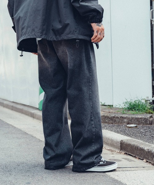 Subciety（サブサエティ）の「Overdyed DENIM PANTS（デニムパンツ・メンズ・ブラック/ブルー・SMALL/MEDIUM/LARGE/X-LARGE）」の9枚目の写真