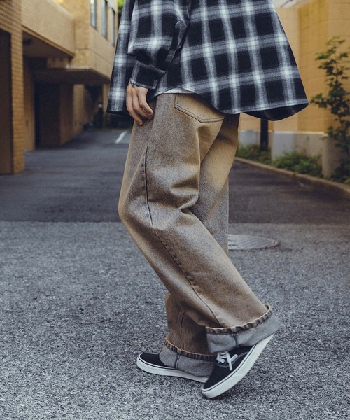 Subciety（サブサエティ）の「Overdyed DENIM PANTS（デニムパンツ・メンズ・ブラック/ブルー・SMALL/MEDIUM/LARGE/X-LARGE）」の12枚目の写真
