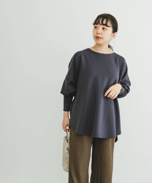 ITEMS URBANRESEARCH(アイテムズ アーバンリサーチ)の「ダンボールスムースラウンドプルオーバー(Tシャツ/カットソー・レディース・ホワイト/チャコールグレー/グレー・FREE)」の16枚目の写真