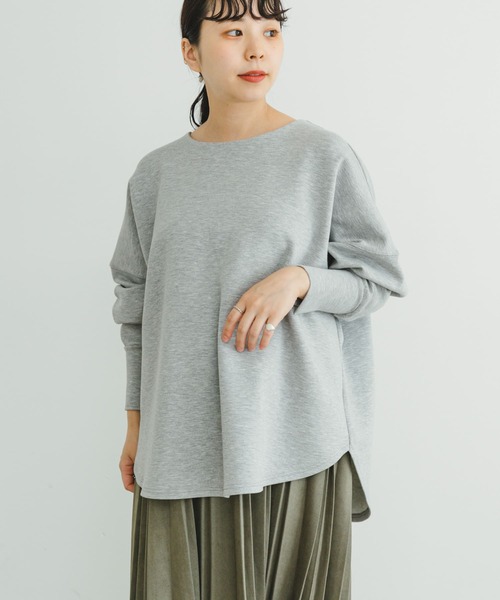 ITEMS URBANRESEARCH(アイテムズ アーバンリサーチ)の「ダンボールスムースラウンドプルオーバー(Tシャツ/カットソー・レディース・ホワイト/チャコールグレー/グレー・FREE)」の20枚目の写真