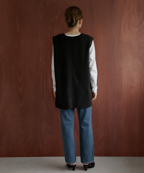 URBAN RESEARCH Sonny Label（アーバンリサーチサニーレーベル）の「リバーシブルメルトンジャージベスト（ベスト・レディース・ベージュ/ライトグレー/チャコールグレー/ブラック・FREE）」の18枚目の写真