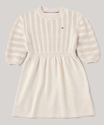 GIRLS ケーブルセーターワンピース