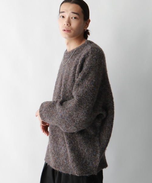 RAGEBLUE(レイジブルー)の「メランジ起毛クルーネックニット(ニット/セーター・メンズ・グレー系その他/ブラウン系その他/ホワイト系その他/グリーン系その他/グリーン・MEDIUM/LARGE)」の22枚目の写真