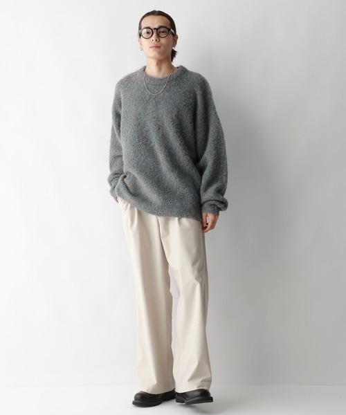 RAGEBLUE(レイジブルー)の「メランジ起毛クルーネックニット(ニット/セーター・メンズ・グレー系その他/ブラウン系その他/ホワイト系その他/グリーン系その他/グリーン・MEDIUM/LARGE)」の21枚目の写真