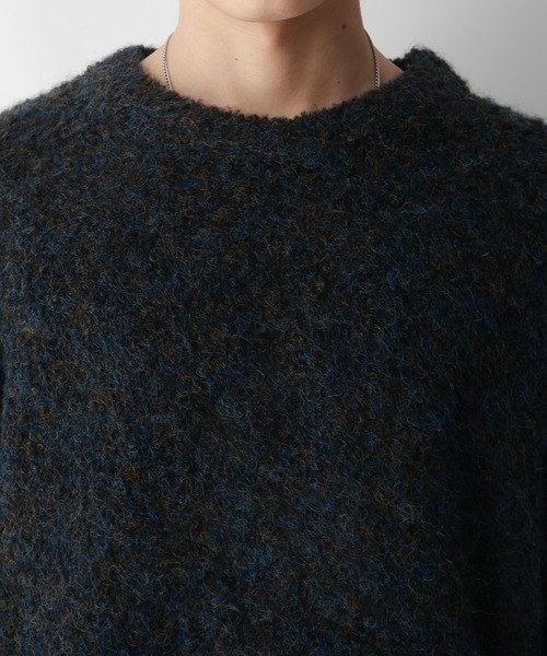 RAGEBLUE(レイジブルー)の「メランジ起毛クルーネックニット(ニット/セーター・メンズ・グレー系その他/ブラウン系その他/ホワイト系その他/グリーン系その他/グリーン・MEDIUM/LARGE)」の12枚目の写真