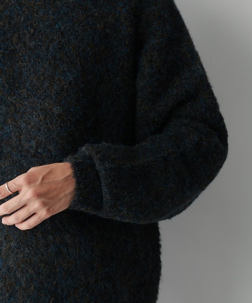 RAGEBLUE(レイジブルー)の「メランジ起毛クルーネックニット(ニット/セーター・メンズ・グレー系その他/ブラウン系その他/ホワイト系その他/グリーン系その他/グリーン・MEDIUM/LARGE)」の11枚目の写真