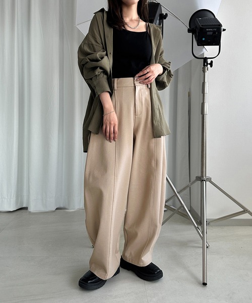 apres jour mignon（アプレジュールミニョン）の「カラーシャツ【ZOZOTOWN限定アイテム】（シャツ/ブラウス・レディース・ダークブラウン/カーキ/ボルドー/マスタード・X-LARGE/フリー）」の15枚目の写真