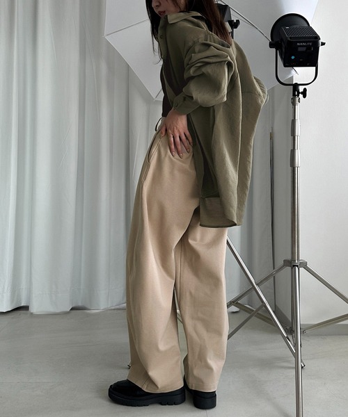 apres jour mignon（アプレジュールミニョン）の「カラーシャツ【ZOZOTOWN限定アイテム】（シャツ/ブラウス・レディース・ダークブラウン/カーキ/ボルドー/マスタード・X-LARGE/フリー）」の17枚目の写真