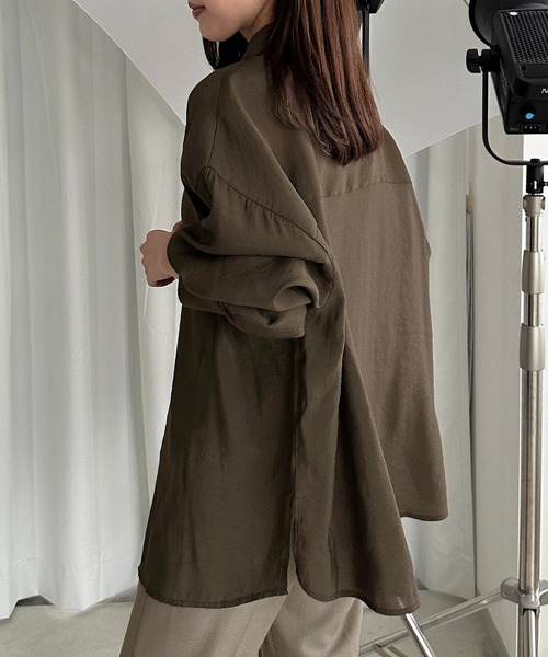 apres jour mignon（アプレジュールミニョン）の「カラーシャツ【ZOZOTOWN限定アイテム】（シャツ/ブラウス・レディース・ダークブラウン/カーキ/ボルドー/マスタード・X-LARGE/フリー）」の8枚目の写真