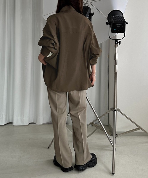 apres jour mignon（アプレジュールミニョン）の「カラーシャツ【ZOZOTOWN限定アイテム】（シャツ/ブラウス・レディース・ダークブラウン/カーキ/ボルドー/マスタード・X-LARGE/フリー）」の11枚目の写真