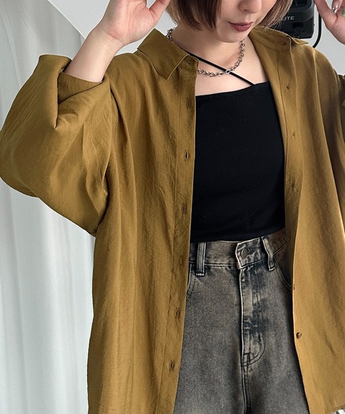 apres jour mignon（アプレジュールミニョン）の「カラーシャツ【ZOZOTOWN限定アイテム】（シャツ/ブラウス・レディース・ダークブラウン/カーキ/ボルドー/マスタード・X-LARGE/フリー）」の19枚目の写真