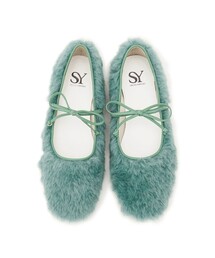 SY UNITED ARROWS | ＜SY＞フェイクファーバレエ フラット10●↑(バレエシューズ)