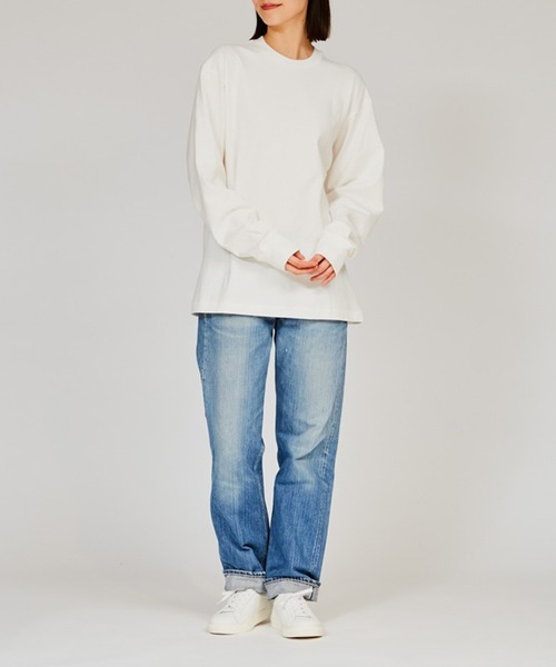 HANES(ヘインズ)の「【Hanes】SHIRO クルーネックロングスリーブTシャツ HM4-A201 / HM4-D201(Tシャツ/カットソー・メンズ・ホワイト・S/M/L/XL)」の8枚目の写真