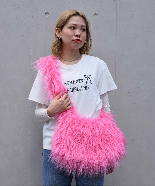 WEGO(ウィゴー)の「WEGO/長毛ファーショルダーバッグ(ショルダーバッグ・レディース・ピンク/ホワイト/ブルー・FREE)」の21枚目の写真