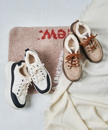 ボアデザイン厚底スニーカー OT3739