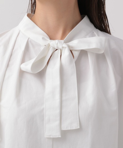 Elura（エルーラ）の「ブロードボウタイリボンブラウス/137593（シャツ/ブラウス・レディース・ホワイト/ネイビー/グリーン系その他・FREE）」の12枚目の写真