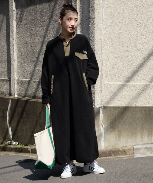 【セール】限定展開 FREAK'S STORE OUTDOORS サイドジップ フリースワンピース（ワンピース）｜FREAK'S STORE（フリークスストア）