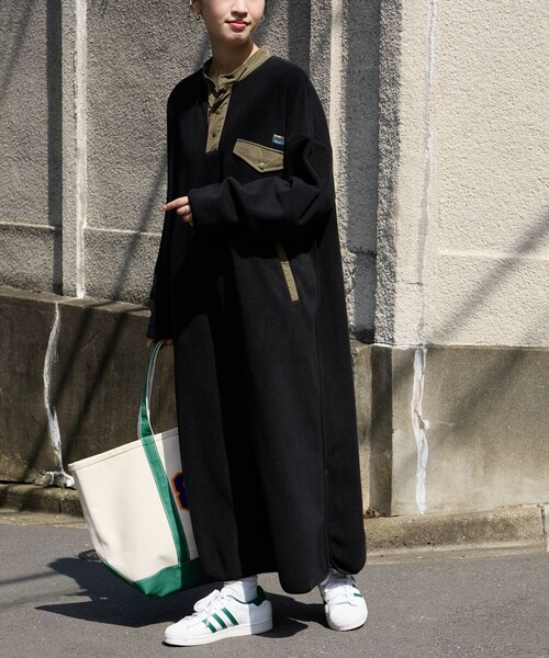 【セール】限定展開 FREAK'S STORE OUTDOORS サイドジップ フリースワンピース（ワンピース）｜FREAK'S STORE（フリークスストア）