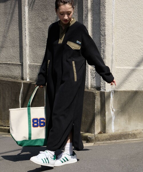 AMERICANA × FREAK'S STORE ブラックサイドジップワンピ Americana/別注 サイドジップワンピース｜Daytona Park(FREAK'S