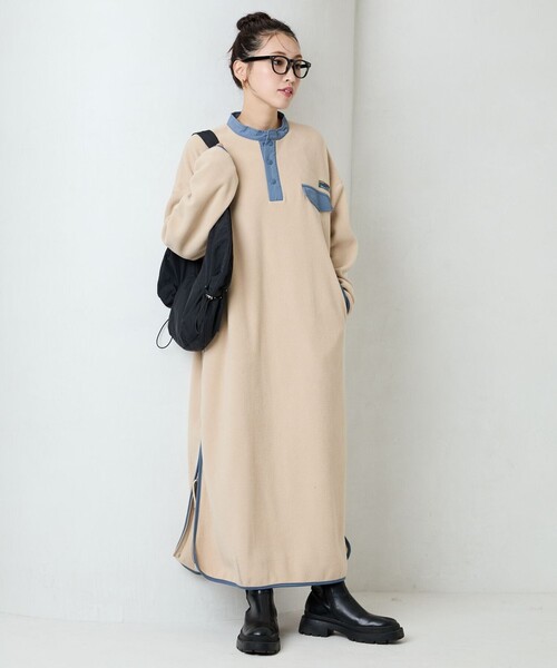 【セール】限定展開 FREAK'S STORE OUTDOORS サイドジップ フリースワンピース（ワンピース）｜FREAK'S STORE（フリークスストア）