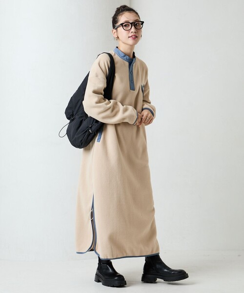 【セール】限定展開 FREAK'S STORE OUTDOORS サイドジップ フリースワンピース（ワンピース）｜FREAK'S STORE（フリークスストア）