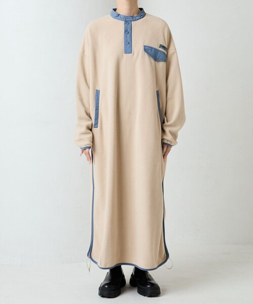 【セール】限定展開 FREAK'S STORE OUTDOORS サイドジップ フリースワンピース（ワンピース）｜FREAK'S STORE（フリークスストア）